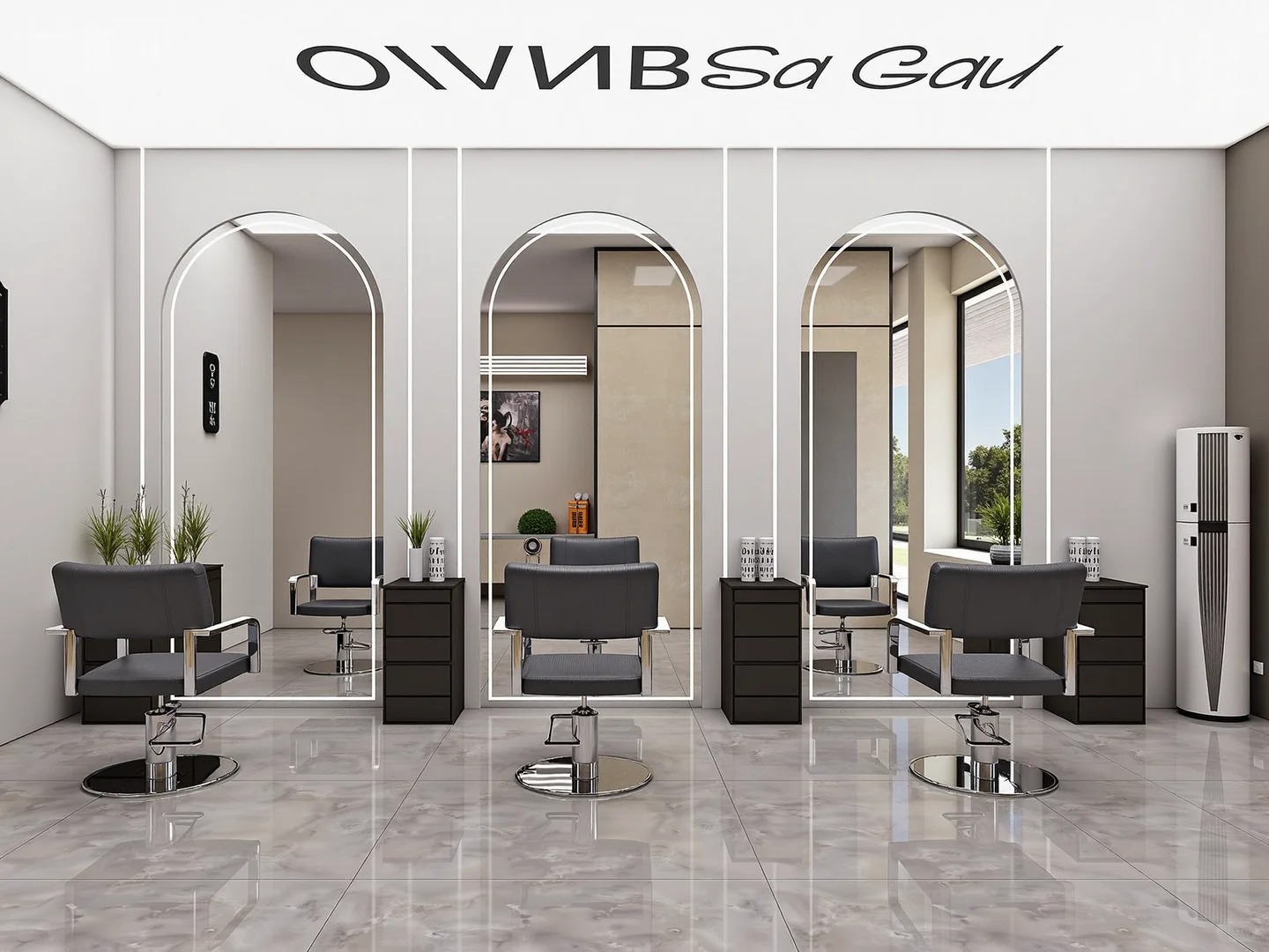 理发店装修案例